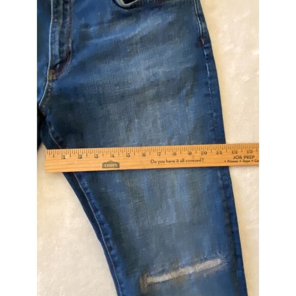 OVADIA Men's Blue Jeans Distressed Slim 002 Cotton Elastane Jeans Size 36X37 - Picture 11 of 16